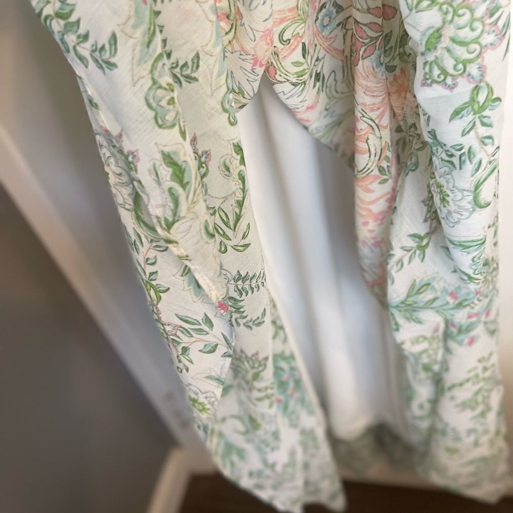 House Of Harlow 1960 Floral Tiered Ruffle Sleeves Maxi Dress.Size S - Picture 13 of 17